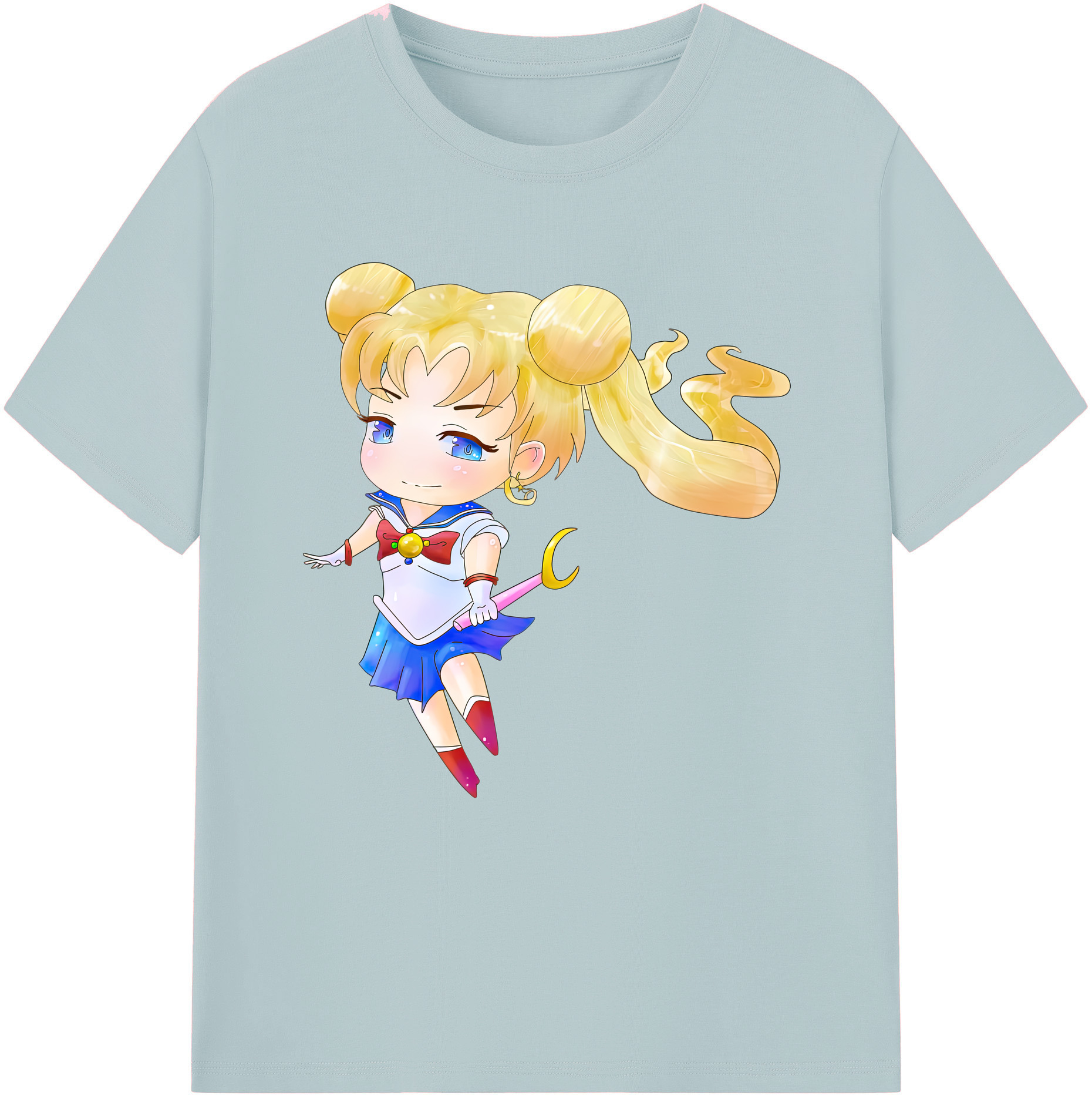（画像用） 美少女戦士セーラームーン 愛野 美奈子 あいの みなこ Sailor Moon Aino Minako 綿100％半袖Tシャツ（フロントプリント）